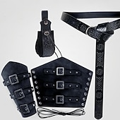 halpa Asusteet-Setti Keskiaika Renessanssi Aseet ja haarniskat Asut Hieno puku Soturi Viikingit Naamiaispuku Miesten Viikinki Halloween Karnevaali Suoritus LARP Ren Faire Aikuisten Kesä Kevät Kaikki vuodenajat