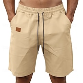 voordelige Casual korte broek-Voor heren Korte broek Casual korte broek Atletische korte broek Zak Elastische taille Effen Comfort Sneldrogend Knielengte Buiten Vakantie Modieus Streetwear blauw Zwart Inelastisch