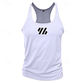 baratos Treningsskjorter uten armer-Men's Tank Top Vest Undershirt Sleeveless Shirt Sleeveless Crew Neck V Neck Scoop Neck Summer Plain Fashion Sporty Classic Quick Dry Casual Gym Street Black White Yellow Top Tee for Men