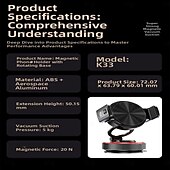 cheap Phone Holder-Nano Suction Car Phone Mount, Super Stable Dashboard Cell Phone Holder for Car, 360° Rotation Foldable Portable Phone Stand Anti-Shake Compatible with iPhone 17 16 15 14 Pro Max, Samsung Galaxy S26