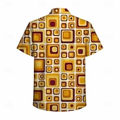  Retro / vintage Hipisowskie 1970 Koszula Krótkie rękawy Hipisowskie Geometryczny Retro Strój na bal maskowy Męskie Festiwal Muzyczny Impreza Dzienne zużycie Dla dorosłych Koszula Wiosna i lato