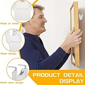 Недорогие Улучшение положения семей-20 шт. специальных крючков-защелок для подвешивания гипсокартона на стену, устойчивые к царапинам, прочные, для художественной живописи, зеркал, фотографий, плакатов, набор инструментов для