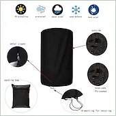 baratos Capa para Móveis de Pátio-Capas para armazenamento de pneus, capa grande para pneus de inverno, impermeável, com bolsa de armazenamento prática, capa resistente às intempéries para empilhar pneus (comporta 4 pneus, diâmetro de