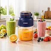 abordables Utensilios de cocina y gadgets-Exprimidor eléctrico inalámbrico de 44 oz para el hogar, ideal para electrodomésticos. &amp;Vaso para batidora de verduras, botella de zumo personal de gran capacidad para el hogar y los viajes.