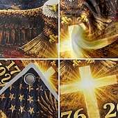 billige 250. jubileum-Dekorasjon til garasjeportdeksel i anledning av 250-årsjubileet i USA, bakgrunn med fotografi av ørnen fra 4. juli, Amerika 1776-2026, USA-banner for uavhengighetsdagen, patriotisk dekor