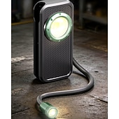 ieftine Lanterne-Lanternă reîncărcabilă, lampă de lucru ușoară de buzunar cu gât de lebădă, sursă de lampă cu cap dublu, reflector cu clips magnetic, pentru reparații în camping în aer liber, de urgență