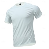 abordables Camisetas casuales de hombre-Hombre Camiseta Camisa manga corta Camiseta superior Manga Corta Cuello Barco Verano Primavera Color sólido Ropa de calle Elegante Básico Secado rápido Delgado Diario Exterior Vacaciones Café