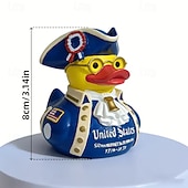 ieftine rechizite de petrecere-Rățușcă de cauciuc aniversară a 250-a de ani de la SUA 1776-2026, suvenir patriotic inspirat de Benjamin Franklin, clopotul Libertății și cadou de istorie americană cu steag de 13 stele