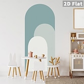 abordables Wall Stickers-Peelable Wallpaper, Blue-Gray Geometric Pattern, Bohemian Self-Adhesive Wallpaper, Removable, Suitable for Tenant Use, Suitable for Bedroom, Bathroom, Cabinet, Vinyl Wallpaper Roll