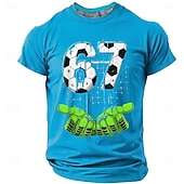 billige Sports- og trenings-T-skjorter-Herre Morsom Slang T skjorte Kortermet T skjorte 3D-utskrift Crew-hals Skjorte Mote Daglig Daglig Gate Rød Sommer Vår Klær S M L XL XXL XXXL