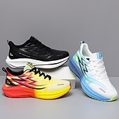 preiswerte Lässige Sneakers-Gelbe und rote Herren-Laufschuhe, leichte, atmungsaktive Sportschuhe mit Dämpfung, ideal zum Joggen, fürs Fitnessstudio, zum Spazierengehen, auf Reisen und für den Alltag.