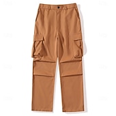 abordables Pantalons Cargo-Homme Pantalons Cargo Pantalons Pantalon tactique Pantalons de Travail Pantalon de randonnée Taille Élastique Multi-poches Poche à Rabat Uni Confort Portable Occasionnel Quotidien Extérieur Vacances
