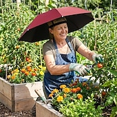 baratos Recreação ao Ar Livre-Chapéu de sol dobrável para atividades ao ar livre, leve e portátil, estilo guarda-chuva, acessório multifuncional para pesca, jardinagem, caminhadas e fotografia. &amp;trabalho diário ao ar livre