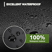 abordables Housses de Mobilier de Patio-Housse de protection pour mobilier de jardin 180 x 180 x 100 cm, imperméable, résistante aux déchirures, en tissu 420D, pour ensemble table et chaises de jardin. Housse robuste noire.