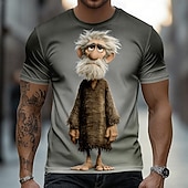  Per uomo Ombre Vecchio Uomo Maglietta Manica Corta maglietta Stampa 3D Girocollo Camicia Divertente Casuale Quotidiano Streetwear Blu Blu chiaro Viola Estate Primavera Abbigliamento S M L XL 2XL 3XL