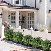 お買い得  人工植物と緑-人工杉の木、高さ20.9インチの人工緑葉、地面に差し込むスパイク付き、リアルな屋内/屋外のホームデコレーション、プランターや庭の装飾、使いやすい床飾り