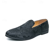 ieftine Mocasini-Mocasini bărbătești negri, aurii, în stil baroc, pantofi eleganti, brodați, încălțăminte formală de lux pentru nunți, banchete, petreceri, baluri de absolvire, spectacole și ținute de seară statement