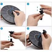 abordables Éclairage subaquatique-Pompe solaire pour fontaine, abreuvoir à oiseaux, jardin, bassin &amp;Décoration extérieure, lumières LED colorées, panneau en verre amélioré, petite fontaine à eau pour aquarium &amp; piscine