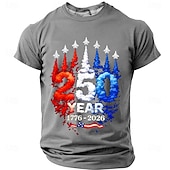  2026 250 aniversario camiseta de hombre de color sólido bandera americana de EE. UU. T-shirt de manga corta camiseta de impresión 3D camiseta de cuello redondo vintage retro patriótica festival