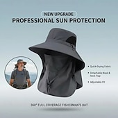 preiswerte Heizen und Kühlen-Anglerhut mit abnehmbarem Sonnenschutz, Gesichts- und Nackenschutz für den Sommer – breite Krempe, UV-Schutz, Unisex-Sonnenhut zum Wandern, Angeln und Reisen