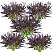 cheap Artificial Flower-10Pcs UV-Resistant Artificial Agave Plants, Vibrant Multi-Color Tall Fake Grass for Indoor/Outdoor Home Decor, All-Season Durable Plastic Greenery, Suitable for Garden, Office, Patio, Hanging Planter