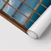 cheap Wall Stickers-2d Flat Window Landscape Pattern Arched Wall Sticker, Pvc Self-Adhesive Removable, Suitable For Living Room, Bedroom And Other Home Decoration
