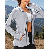 baratos Casacos impermeáveis-Mulheres Jaqueta Corta-Vento Jaqueta Softshell Jaqueta de Trilha Ao ar livre Proteção Solar Secagem Rápida Leve Respirável Roupas de caminhada Roupas de caminhada Verão Primavera Jaqueta Alpinismo