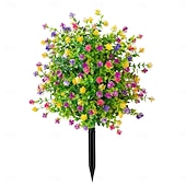  أشجار اصطناعية مزروعة في أصص مع أوتاد أرضية، وشجيرات كاميليا مقاومة للأشعة فوق البنفسجية، للاستخدام الداخلي &ديكورات خارجية في الصيف والخريف، ديكورات حفلات الزفاف في الحدائق المنزلية، ديكورات نباتات