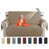 Недорогие Чехол для дивана-Водонепроницаемый нескользящий чехол для дивана для домашних животных, однотонный, защищает диван от мочи, моющийся чехол для мебели для собак и кошек.