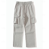 abordables Pantalons Cargo-Homme Pantalons Cargo Pantalons Pantalon tactique Pantalons de Travail Pantalon de randonnée Taille Élastique Multi-poches Poche à Rabat Uni Confort Portable Occasionnel Quotidien Extérieur Vacances