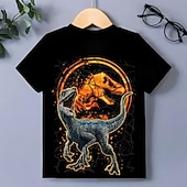 ieftine Animale 3D pentru băieți-Băieți 3D Grafic Dinozaur Tricou Manșon scurt Tipărire 3D Vară Primăvară Sport Modă Șic Stradă Copii 5-12 ani Stil Nautic Casual Zilnic În aer liber Fit regulat