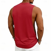 abordables Camisetas sin mangas de gimnasio-Hombre Camiseta sin mangas Chaleco Camisetas Interiores Camisa sin mangas Sin Mangas Escote Redondo Verano Primavera Plano Moda Deportivo Clásico Puro Casual Gimnasia Calle Negro Blanco Rosa Camiseta