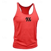 baratos Treningsskjorter uten armer-Men's Tank Top Vest Undershirt Sleeveless Shirt Sleeveless Crew Neck V Neck Scoop Neck Summer Plain Fashion Sporty Classic Quick Dry Casual Gym Street Black White Yellow Top Tee for Men