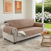 olcso Kanapé huzat-vízálló, megfordítható kanapéhuzat 3 párnára, háziállatbarát kanapéhuzat kutyáknak, mosható bútorvédő huzat csúszásgátló rugalmas pánttal