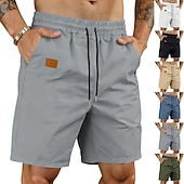 voordelige Casual korte broek-Voor heren Korte broek Casual korte broek Atletische korte broek Zak Elastische taille Effen Comfort Sneldrogend Knielengte Buiten Vakantie Modieus Streetwear blauw Zwart Inelastisch