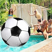 cheap World Soccer Match 2026-60 Inch Inflatable Beach Soccer Ball Jumbo Football Swimming Pool 2026 World Soccer Cup Party Decoration for Water Sports Games Party Supplies Family Gathering