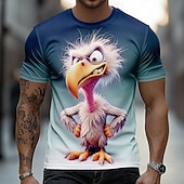  Homens Animal Engraçado Camiseta Manga Curta Camiseta Impressão 3D Gola Redonda Camisa Exagerado Designer Festa Feriado Azul Amarelo Roxo Verão Primavera Roupa S M L XL XXL XXXL