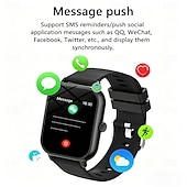 cheap Smartwatch-Smart Watch for Men Women (Make/Answer Call), Fitness Tracker with DIY Custom Wallpaper, Heart Rate Sleep Monitor, Weather Forecast, Pedometer, IP68 Waterproof Smartwatch for Android Phone iPhone iOS