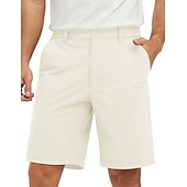 cheap Work Shorts-Men's Dress Shorts Business Casual Shorts Golf Shorts Pocket Elastic Waist Plain Waterproof Comfort Knee Length Outdoor Business Work Fashion Streetwear Black Navy Blue Inelastic