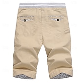 economico Vacanza-Per uomo Shorts Shorts di Lino Pantaloncini Estivi Shorts da Spiaggia Coulisse Tasca Elastico in vita Blocco di colori Tinta unita Comodità Traspirante Corto Casuale Quotidiano Spiaggia Vacanza Moda