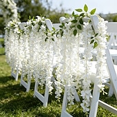 ieftine Flori Artificiale-3 buc coroană artificială de glicină, viță de vie, primăvară, specială de Ziua Îndrăgostiților, coroană florală artificială de primăvară cu viță de vie, potrivită pentru cameră, petrecere, casă,