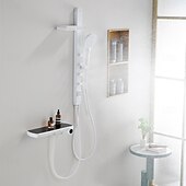 cheap Shower Faucets-Shower System Set - Multi Spray Shower Contemporary Electroplated Mount Outside Ceramic Valve Bath Shower Mixer Taps
