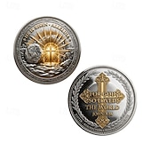 cheap U.S. 250th Anniversary-He Is Risen Commemorative Coin, John 3:16 Inspirational Christian Collectible, Easter Resurrection Religious Gift, Faith and Redemption Keepsake