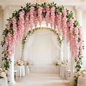 ieftine Flori Artificiale-3 buc coroană artificială de glicină, viță de vie, primăvară, specială de Ziua Îndrăgostiților, coroană florală artificială de primăvară cu viță de vie, potrivită pentru cameră, petrecere, casă,