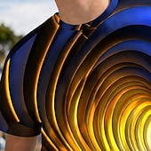 ieftine Viziune 3D și geometrie a băiatului-Băieți 3D Grafic Geometric Tricou Manșon scurt Tipărire 3D Vară Primăvară Sport Modă Șic Stradă Copii 4-12 ani Stil Nautic Casual Zilnic În aer liber Fit regulat