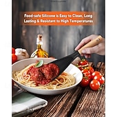 levne Kuchyňské náčiní a pomůcky-Sada 2/3 lžic na vaření na nepřilnavé pánve, žáruvzdorné matné silikonové náčiní s dřevěnými rukojeťmi, ideální pro míchání, nabírání, vaření a servírování, odolné kuchyňské náčiní pro domácnost a