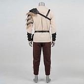 economico Outfit-Set Retrò Vintage Medievale Rinascimento Pantaloni Da giorno Cintura in Vita con accessori Lunghe Vichinghi Ranger Allacciato Costume Per uomo Vichingo Mascherata Fiera Rinascimentale LARP Adulti