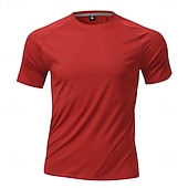 abordables Camisetas casuales de hombre-Hombre Camiseta Camisa manga corta Camiseta superior Manga Corta Cuello Barco Verano Primavera Color sólido Ropa de calle Elegante Básico Secado rápido Delgado Diario Exterior Vacaciones Café