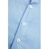 cheap Vacation-Men's Shirt Linen Shirt Summer Shirt Beach Wear Button Up Shirt Plain Casual Daily White Pink Light Blue Sleeveless Collar Summer Spring Clothing Apparel Buttons
