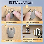 Недорогие Улучшение положения семей-20 шт. специальных крючков-защелок для подвешивания гипсокартона на стену, устойчивые к царапинам, прочные, для художественной живописи, зеркал, фотографий, плакатов, набор инструментов для